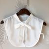 Estilo K de Otoño e Invierno Sencillo y Versátil Lazo de Cinta de Chifón Damas Profesionales con Suéter de Cuello en V Cuello Falso en Stock