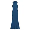 Vestido de primavera estilo coreano para mujer, nuevo diseño de nicho, puro y sexy, sin mangas, ajustado, favorecedor para la figura, vestido largo de cola de pez