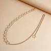 Cadena de cintura bohemia vintage de metal plateado con forma de corazón para mujer, accesorio de cinturón de nicho de alta gama con estilo étnico para combinar con faldas