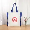 Bolsa de lona gruesa, bolsa de lona de gran capacidad, bolsa de regalo corporativa, bancaria y escolar, con impresión de logotipo, bolsa de compras