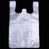 Saco plástico transparente branco tamanho pequeno saco tipo colete saco de compras de supermercado saco para embalagem de comida para viagem saco tipo colete
