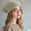 Gorro cálido, gorro de street dance, gorro de lana tejido de dos tonos a la moda, gorro plisado, gorro multicapa, gorro de AliExpress, gorro para poner, rojo