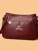 Bolso Grande de Cuero Suave para Mujer, Bolso Versátil para Madres para Personas de Mediana Edad y Mayores, Bolso Cruzado de Hombro Único Estilo Coreano, Bolso para Suegra
