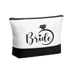Bolsa de Lona Exclusiva Transfronteriza para Novia, Bolso de Mano para Almacenamiento de Fiesta de Bodas + Set de Dos Piezas con Neceser