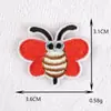 Novo Patch de Bordado Autoadesivo Abelha Morango Patch DIY Adesivo de Tecido Adesivo para Roupas Bagagem Planejador