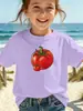 2026 Novos Itens Mais Vendidos Moda Imagens Tecnologia de Impressão 3D Camiseta Redonda para Meninas Tops Atacado Transfronteiriço