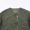 Comércio Exterior Transfronteiriço Atacado Roupas Femininas Outono e Inverno 2025 Estilo Europeu e Americano Gola Redonda Manga Longa Botão Único Casaco de Algodão para Mulheres E3635