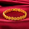Relógio de pulso feminino banhado a ouro 24K com desconto em sapato, corrente de relógio de ouro, joias banhadas a ouro de comércio exterior, atacado, corrente de tanque em forma de coração