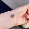 Pingente de ametista natural para mulheres, a cor é soberba. Tamanho da pedra nua: 6* 6mm. Prata de lei s925 de alta qualidade