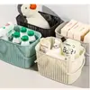 Cesta de Banho Portátil, Cesta de Banho, Cesta de Armazenamento para Artigos de Higiene Pessoal, Cesta de Armazenamento Diversos Drenável de Plástico de Grande Capacidade, Cesta de Banho