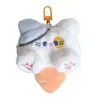 Nuevo Muñeco de Peluche de Gato con Cola Larga de Dibujos Animados Llavero Colgante para Bolso Perro Pajarita Parchapa Adornos Colgantes para Mochila Escolar