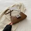 Bolsa de axila da moda feminina 2024 primavera e verão novo nicho texte bolsa baguette bolsa de ombro estilosa com diamante brilhante bolsa crossbody