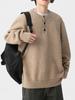 Ropa para Hombre Xxbro # Cuello Henry Engrosado Invierno Estilo Perezoso Suéter de Punto para Hombre, Versátil Ajuste Holgado Capa Base.