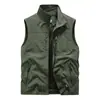 Cárdigan Deportivo para Hombre 2023 Otoño Exterior Resistente a Rayones y al Desgaste Cuello Alto Chaleco de Algodón Chaleco de Trabajo