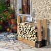 Moderno Sencillo Ajustable Madera Madera Estante de Almacenamiento Soporte Juego Hierro Forjado Chimenea Madera Telescópico Estante de Almacenamiento Almacenamiento