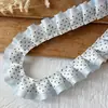 Acessórios de Renda Plissada com Bolinhas Pretas e Rosas de Camada Dupla Material DIY Feito à Mão Tábua de Pintura Fita Acessórios de Cabelo Material para Caderno Decorativo