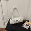 2026 Nova Bolsa de Ombro com Bolinhas Estilo Coreano para Mulheres, Bolsa de Braço Fashion, Bolsa de Mão Versátil para o Dia a Dia, Design de Nicho Rosa