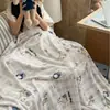 Manta de Leche Estampada de Dibujos Animados de Alto Gramaje Manta Multiusos Manta de Avión Se Puede Extender o Cubrir Manta para Aire Acondicionado Manta para Siesta