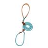 Cuerda de nailon para perros, cuerda redonda, cadena en forma de P, correa para perros, asa de cuero y nailon, cuerda para pasear perros, suministros para mascotas