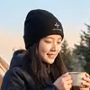 Otoño Invierno Senderismo Cálido Sombrero de Lana Deportivo Simple Versátil Gorro de Punto Personalidad Tendencia Gorro Frío Hace que la Cara se Vea Más Pequeña Sombrero Mujer