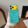 Compatível com iPhone 18 Pro Max, capa de celular magnética de resfriamento color-blocking, capa protetora simples anti-queda de cobertura total Apple 17