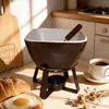 Novo produto mais vendido transfronteiriço: caneca de cerâmica para fondue de chocolate, caneca com vela para derreter queijo, caneca aquecida para café e bebidas