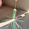 Juego de 3 piezas cristal atrapasol prisma colgante para decoración de ventana AB arcoíris creador colgante de jardín