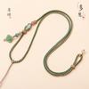 Cuerda colgante de cuatro hebras tejida a mano en dos colores Xiangyun Ruyi cuerda para collar ajustable anillo de jade cristal fresa cuerda para colgante de jade