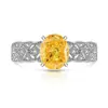 Tiktok Más Vendido Anillo de Huevo de Paloma Cortado Flor de Hielo de Piedra Preciosa de Colores Incrustado con Anillo de Diamante de Alto Carbono Joyería Transmisión en Vivo Una Pieza Dropshipping