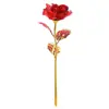 Color Oro de 24 Quilates Lámina de Rosa Clavel Día de San Valentín Día de la Madre Festival Qixi Luminosa Simulación Flor Conservada