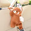 Porta-Lenços para Carro Criativo Fofo Pet Pendurado Caixa de Lenços para Carro Urso de Pelúcia Cartoon Porta-Lenços para Banco Traseiro do Carro