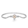 Mecanismo de Cierre Cadena Pulsera de Plata S925 Fila Única Circonita Diamante Artificial Pulsera Venta Directa de Fábrica