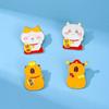 2025 Ano Novo Criativo Lucrativo Gato Broche Bolsa Infantil Decorações Bonito Desenho Animado Lingote Capibala Distintivo