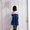 Vestido para Niña Estilo Academia Británica Cuello Marino Vestido Largo 26 Otoño Nueva Moda Comercio Exterior Ropa Infantil al por Mayor 3-8 Años