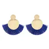 Aretes de Estilo Étnico Aretes Largos Exagerados con Borla Roja Accesorios para Mujeres para Show de Cheongsam, Baile Cuadrado
