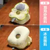 Almohada de siesta de gato de dibujos animados para estudiantes, Almohada de gato con patrón de burbujas linda, Almohada de siesta pequeña de seda de hielo para oficina