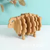 Esterilla Aislante Térmico de Animales de Bambú Creativa Impermeable a Prueba de Aceite Antideslizante Esterilla Aislante Térmico Esterilla para Tazones Cocina Hogar Anti-quemaduras Esterilla para Sartenes Posavasos