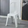 Silla de plástico con respaldo para restaurante comercial, estilo industrial, apilable, diseño de una sola pieza, adecuada para casas de huéspedes y cafeterías