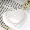 Pulsera de Corazón de Perla de Plata S925 Estilo Coreano para Mujer, Moda Retro, Joyería de Pulsera Geométrica Cuadrada Simple Elegante