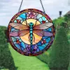 Pingente Decorativo de Vitral Estilo Europeu Pingente Vintage Acrílico Ornamentos Decorativos Pendurados