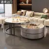 Mesa de Centro de Pizarra para Sala de Estar, Nuevo Modelo 2025, Apartamento Pequeño, Lujo Ligero, Moderno, Mesa de Centro de Gama Alta, Mesa Pequeña Moderna Simple