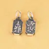 Ciervo Dorado Rey Plata Pura Vintage Desgastado Gradiente de Lluvia Crespón Mirto Espada DIY Accesorios de Joyería de Plata Colgante Adorno de Plata