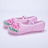 Zapatos Étnicos de Danza de Rendimiento Rosa Peonía Grande Zapatos de Ballet para Danza Niñas Práctica Cuerpo Zapatos Garra de Gato 8010