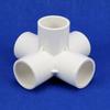 Estante de PVC Blanco Estéreo de Tres Vías, Cuatro Vías, Cinco Vías, Seis Vías, Unión en Ángulo Recto, Marco de Tubería de Agua de Plástico, Unión Estéreo