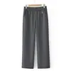 Calça da Mamãe Primavera e Verão Calça Casual Solta Calça de Cintura Alta para Mulheres de Meia-Idade e Idosas Calça Reta da Vovó Calça Longa