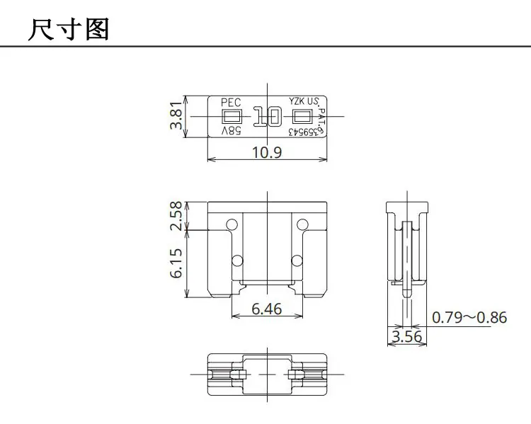 日本PEC太平洋精工汽车保险丝BFLP插片