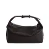Bolsa Lancheira de Couro Fosco com Padrão Lichia e Design de Laço, Bolsa de Mão de Nicho, Versátil para o Dia a Dia, Bolsa Transversal de Ombro Único em Formato de Almofada