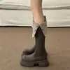 Botas Femininas 2024 Estilo Minimalista Simples de Alta Qualidade Sensação Pura de Luxo Design Calçados Femininos Mais Vendidos Tendência da Moda Moda