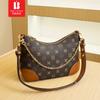 Bolsa Chifres Corrente Combinando Cores Meizi Novo Estilo Presbiópico Transversal de Ombro Único Bolsa Axilar Média Antiga Luxo Leve Elegante Bolsa Feminina