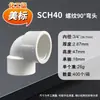 Codo de PVC de 90 Grados con Rosca Interior Estándar Americano para Suministro de Agua Sch40 Blanco Conector para Tubería de Agua Accesorios